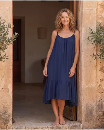 Tr�gerkleid in blau von Made in Italy