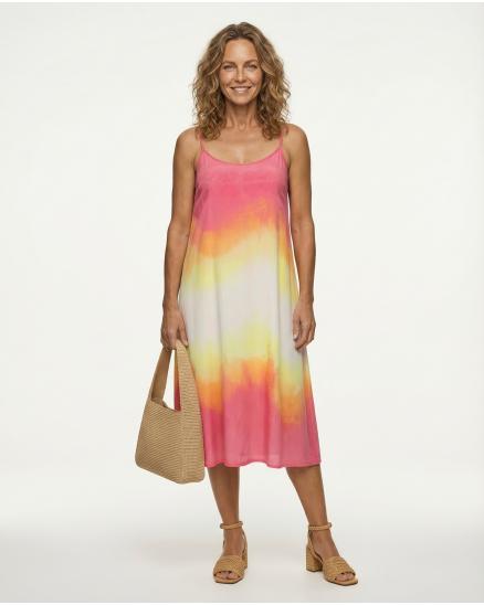 Tr�gerkleid Batik in koralle von Spaziodonna