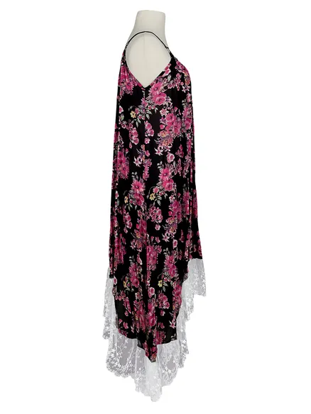 Tr�gerkleid Floral in schwarz von Diana