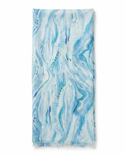 Tuch mit Glanzeffekt in hellblau von fashion made in italy
