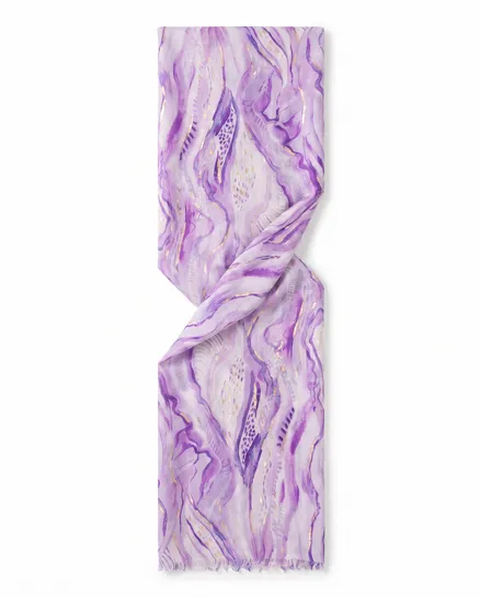 Tuch mit Glanzeffekt in lila von fashion made in italy