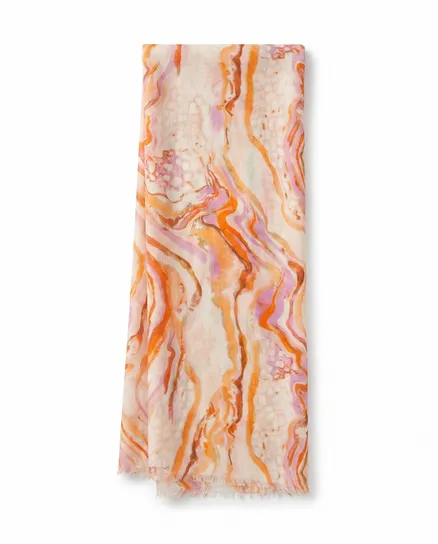 Tuch mit Glanzeffekt in orange von fashion made in italy