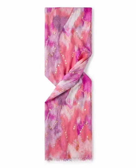 Tuch mit Glanzeffekt in pink von fashion made in italy