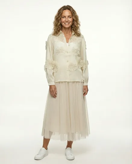 T�llrock in beige von Made in Italy