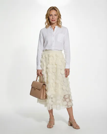 T�llrock Dots in creme von Made in Italy
