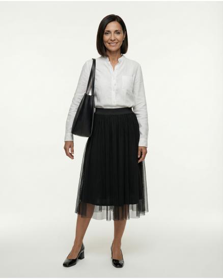 T�llrock einlagig in schwarz von Diana