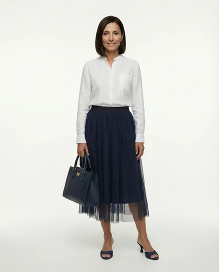 T�llrock Lagenlook in blau von Made in Italy