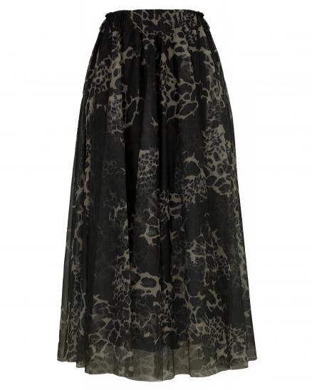 Tllrock mit Leoprint in schwarz von Made in Italy