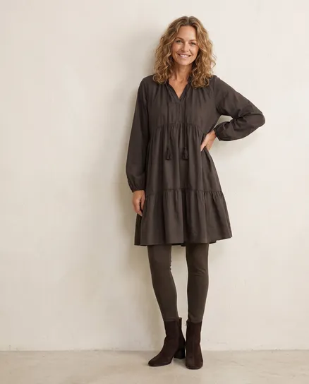 Tunika A-Linie in braun von Selected Touch