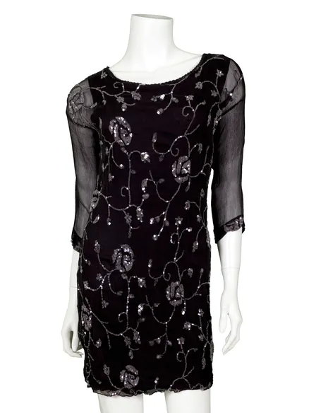 Shirt Seidencrepe in schwarz von Essentielle Mode