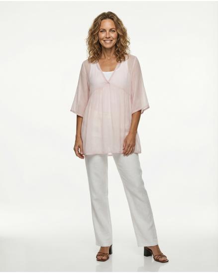 Tunika Baumwolle in rosa von Monday Afternoon
