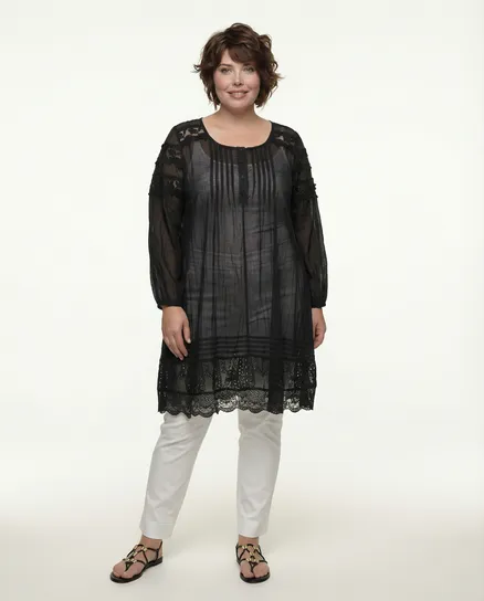 Tunika Baumwolle in schwarz von Zedd