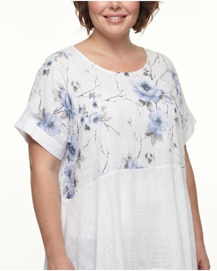 Tunika Baumwolle in wei� von Made in Italy