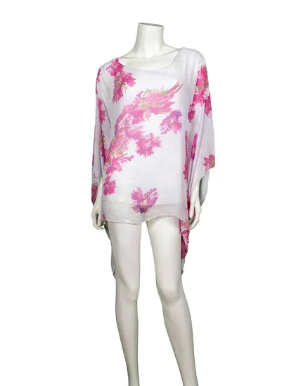 Tunika Bluse Seide in wei� von Montan