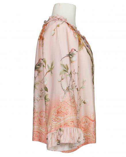 Tunika Bluse Floral in puderrosa von Made in Italy