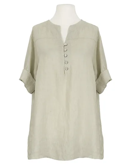 Tunika Bluse Leinen in beige von Puro Lino