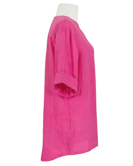 Tunika Bluse Leinen in pink von Puro Lino