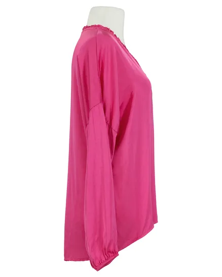 Tunika Bluse mit Seide in pink von Selected Touch