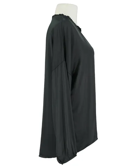 Tunika Bluse mit Seide in schwarz von Selected Touch