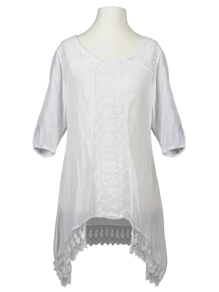 Tunika Bluse mit Spitze in wei� von RESTART