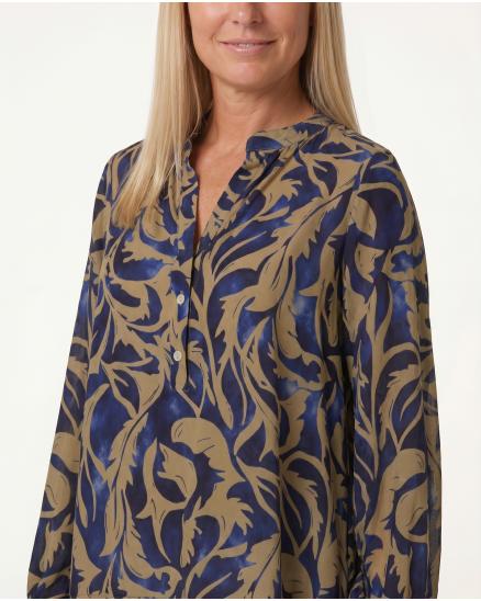 Tunika Bluse Ornamentprint in blau von Selected Touch