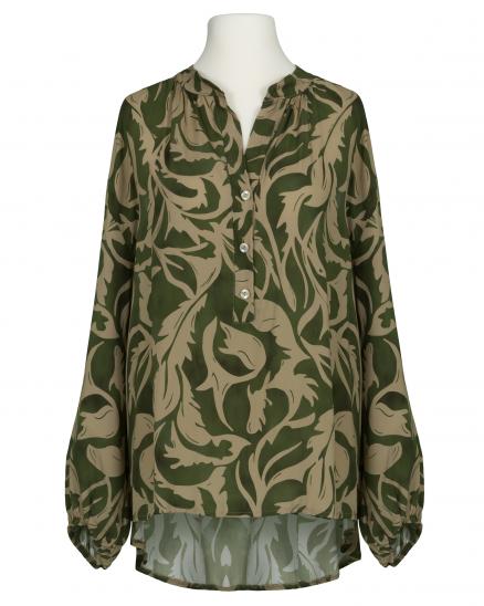 Tunika Bluse Ornamentprint in oliv von Selected Touch