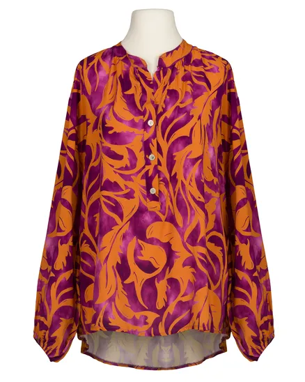 Tunika Bluse Ornamentprint in orange von Selected Touch