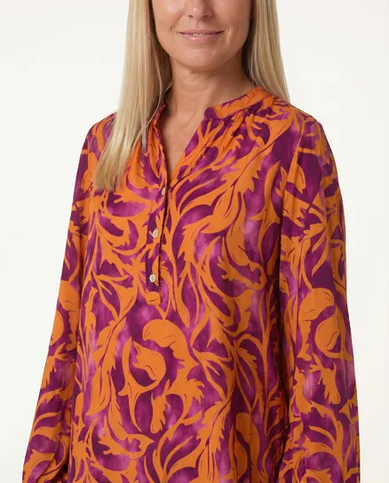 Tunika Bluse Ornamentprint in orange von Selected Touch