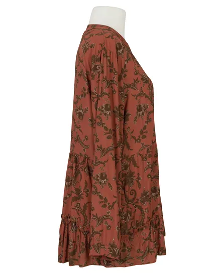 Tunika Bluse Ornamentprint in rost von New Collection