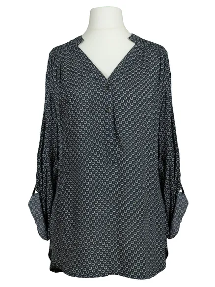 Tunika Bluse Print in blau von Zinka
