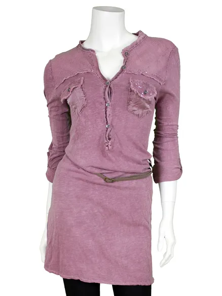 Longshirt Blusenstil in beere von Miss Carla