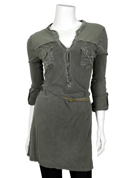Longshirt Blusenstil in braun von Miss Carla