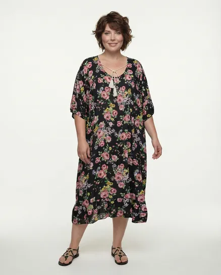 Tunika Kleid in schwarz von Montan