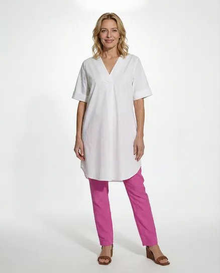 Tunika Kleid in wei� von New Collection