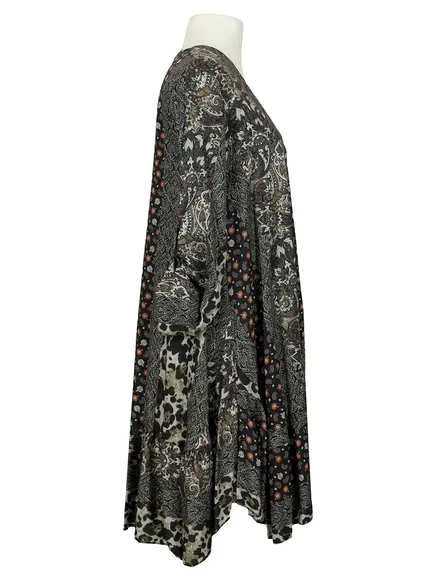 Tunika Kleid A-Linie in schwarz von Spaziodonna