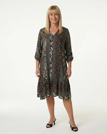 Tunika Kleid A-Linie in schwarz von Spaziodonna