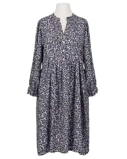 Tunika Kleid Blumenmuster in blau von Made in Italy