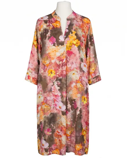 Tunika Kleid Blumenmuster in bunt von Made in Italy