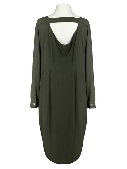 Kleid Blusenstil in oliv von fashion made in italy