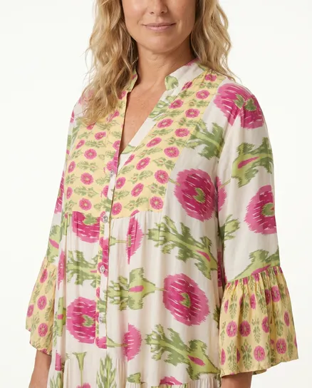 Tunika Kleid Floral in bunt von H. Trend