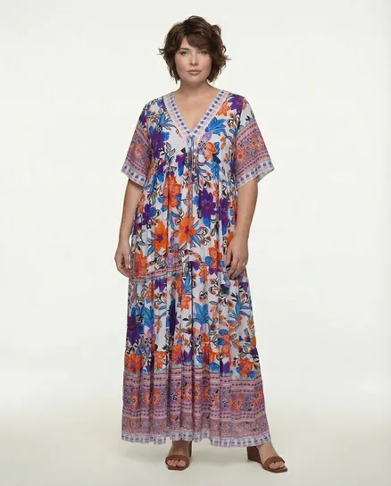 Tunika Kleid Floral in bunt von Vincenzo Allocca