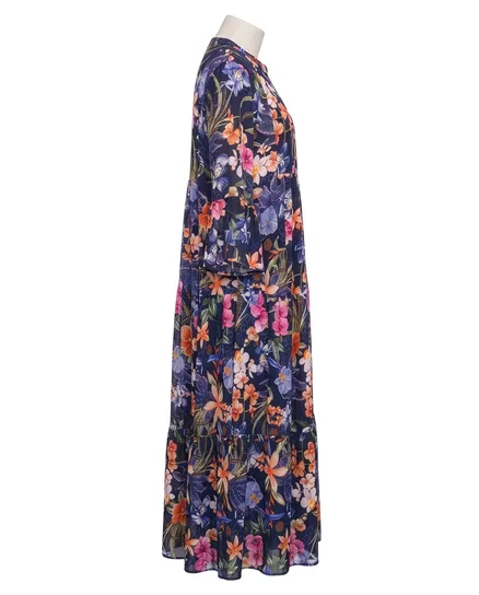 Tunika Kleid Floral in dunkelblau von Selected Touch