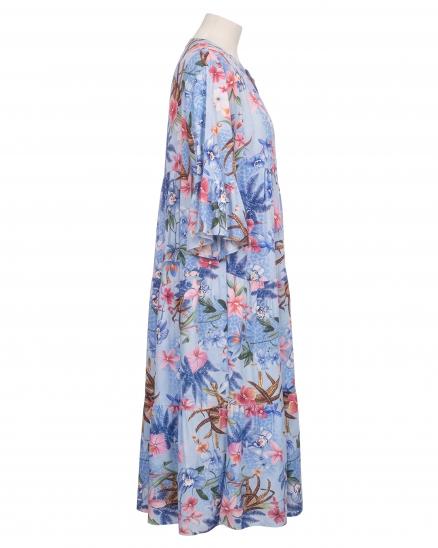 Tunika Kleid Floral in hellblau von Selected Touch