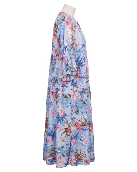 Tunika Kleid Floral in hellblau von Selected Touch