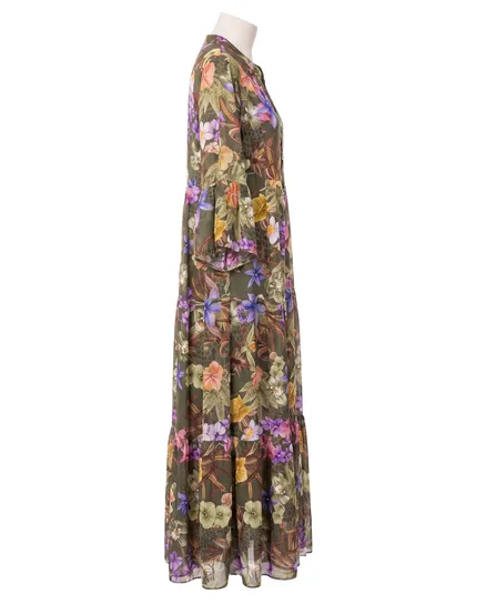 Tunika Kleid Floral in khaki von Selected Touch