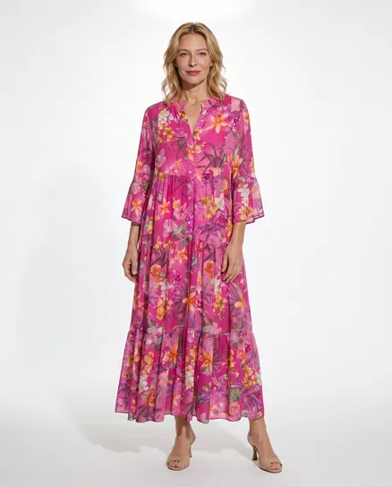 Tunika Kleid Floral in pink von Selected Touch