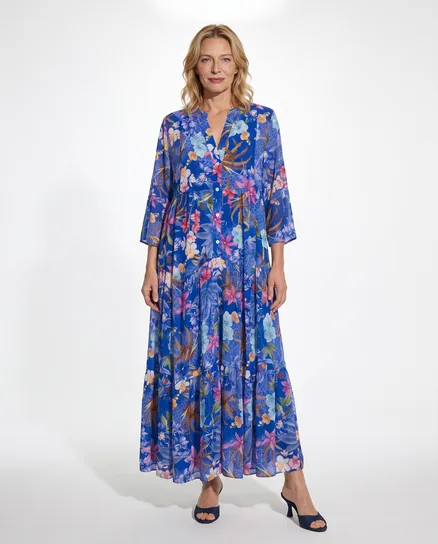 Tunika Kleid Floral in royalblau von Selected Touch