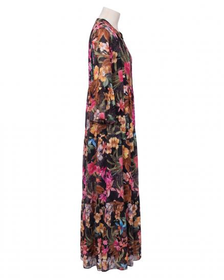 Tunika Kleid Floral in schwarz von Selected Touch