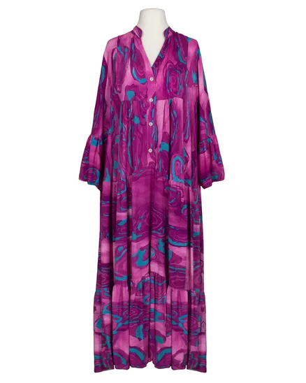 Tunika Kleid Floral in violett von H. Trend