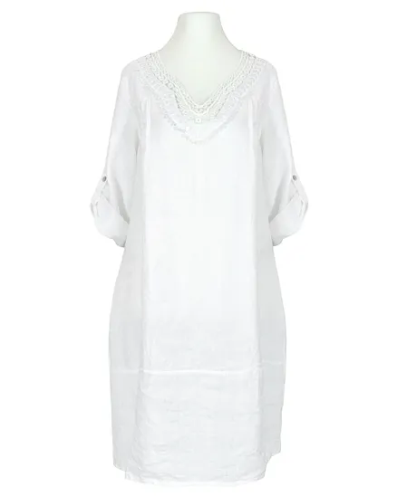 Tunika Kleid Leinen in wei� von Diana